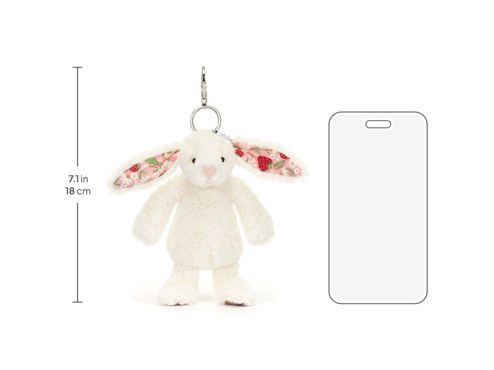 Blossom Cream Bunny 'Berry' Bag Charm